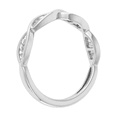 thumbnail image 2 of 1/4 Carat Diamond Wedding Band Ring in 14K White Gold (Ring Size 4), 2 of 4
