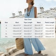 thumbnail image 3 of Cagogo Women's 2 Piece Sleeveless Tank Top Wide Leg Pants Set Casual Boho Beach Vacation Outfits Loose V Neck Summer Cruise Travel Clothes Matching Lounge Suits, Light Blue M, 3 of 4