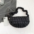 thumbnail image 3 of Bolso bandolera para mujer, bolso de mano informal plisado con nube para mujer, bolso de mano sencillo para chicas, 3 of 9