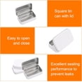 thumbnail image 3 of uxcell 6pcs Metal Tin Box, 3.7x2.4x0.8" Mini Portable Rectangular Empty Tinplate Small Storage Container Airtight Tins with Lids for Candy Favors Crafts Christmas Gifts, White, 3 of 7