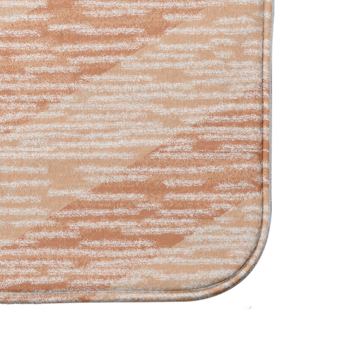Simply Daisy 24" x 17" Plush Microfiber Coral Marled Knit Stripe Bath Mat