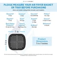 thumbnail image 2 of Air Fryer Grill Pan Accessory Compatible with Costzon, Philips, Dash, , Gourmia, , Secura, Willsence, Kuppet, 1EasyLife, Bagotte +More, 2 of 6