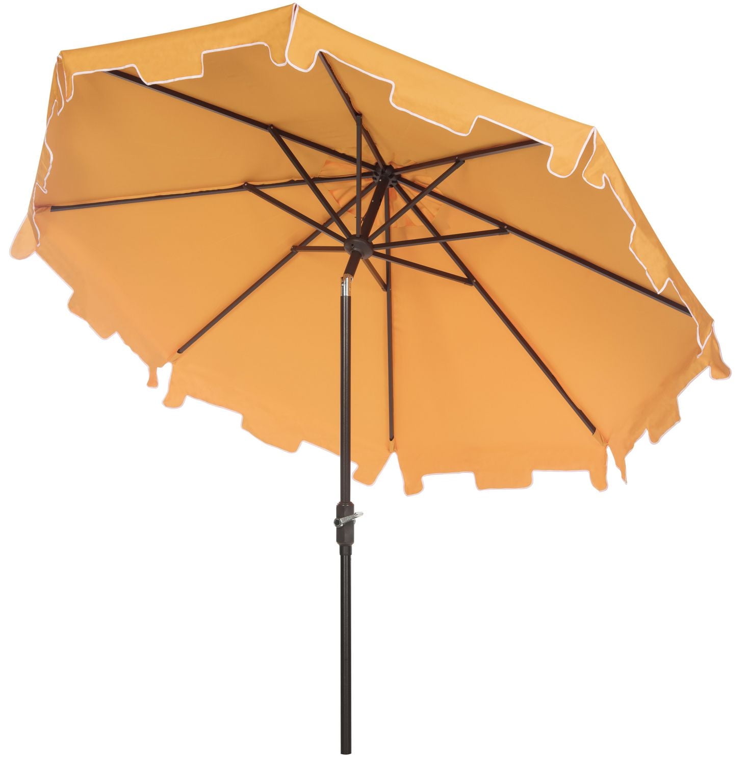 Safavieh Outdoor Collection Zimmerman Crank Market Umbrella with Flap