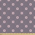thumbnail image 1 of Modern Fabric by the Yard, Symmetrical Mesh of Hearts in Rounds Connected Design Valentine's Day, Decorative Upholstery Fabric for Chairs & Home Accents, Pale Eggplant and Rose by Ambesonne, 1 of 5
