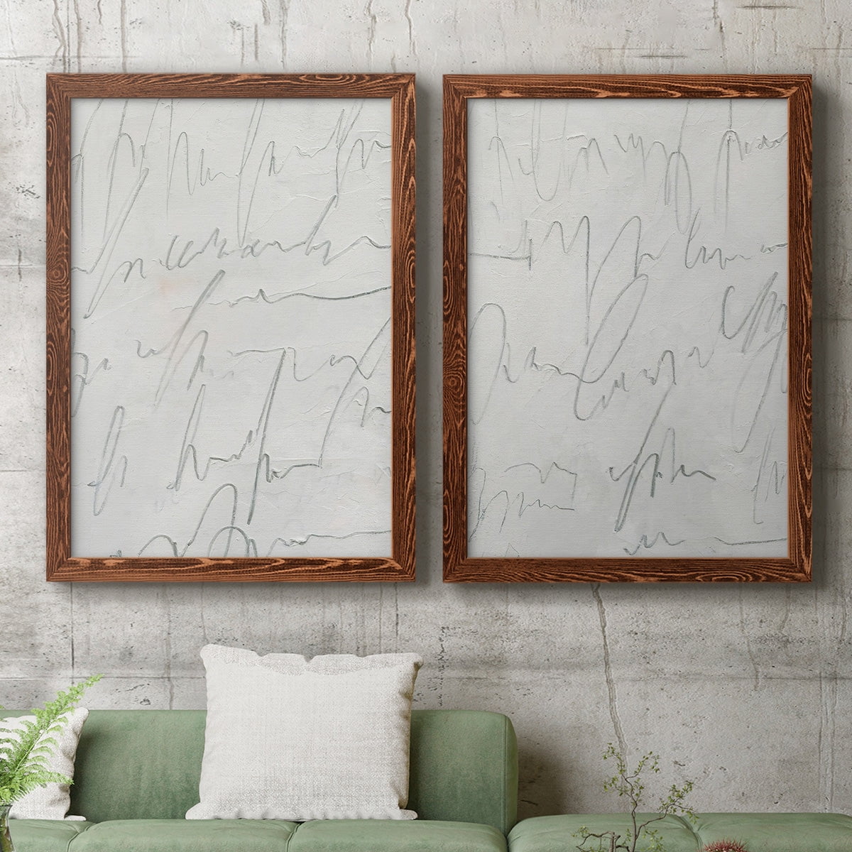 Scrabble I - Premium Framed Canvas 2 Piece Set - Ready to Hang