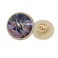 thumbnail image 1 of Océan Poissons Science Nature Image Ronde Métal Broche d'Or Clip, 1 of 3