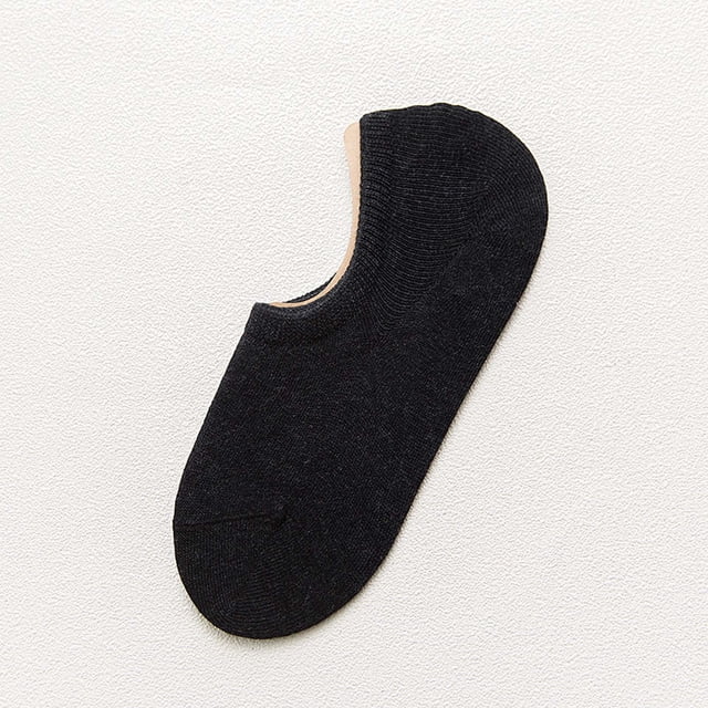Ohufall Spring And Summer Solid Color Women's Invisible Socks Cotton Non Slip Socks Breathable Socks
