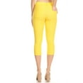 thumbnail image 3 of Women's Cotton Blend Capri Jeggings Stretchy Skinny Pants Jeans Leggings, 3 of 3
