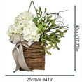 thumbnail image 6 of "17.7Inch Wildflowers Door Hanging Basket Wreath,Spring Wreath,Cream Hydrangea Door Hanger Basket Wreath, Spring and Summer Wreath, 6 of 12