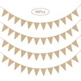 thumbnail image 3 of 11m Linen Bunting, 48 Pcs Rustic Pennant Garland, Hessian Bunting For Wedding Decoration, 3 of 5