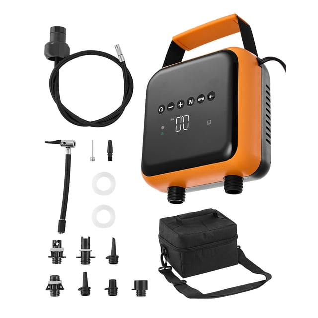 VEVOR Paddle Board Pump, 40PSI High Pressure, Dual Stage Inflation & Deflation SUP Air Pump with Auto-Off Function and 12V DC Car Connector, Ideal for Inflatable Paddle Board, Tent and Mattress