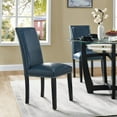 thumbnail image 3 of JESONVID Set of 4 Parsons Dining Chairs PU Leather Living Room Chair Upholstered Modern Kitchen Armless Side Chair with Solid Wood Legs Nail-Head Trim Surrounding-Blue, 3 of 8