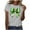 Gray, variant on MELDVDIB Womens St. Patrick's Printed T-Shirts More Styles Basic Short Sleeve Summer Tops Fashion Casual Light Weight Crewneck Pullover Tees