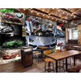 thumbnail image 2 of Papier Peint 3D Multiple Voiture de Sport SKU WAL0146, 2 of 7