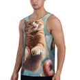 thumbnail image 2 of Fuzoiu Floating Cat And Donuts Print Men's Workout Tank Tops,Sleeveless Gym Shirt Quick Dry,Fitness Bodybuilding T-Shirt,Muscle Athletic Workout Tee-XX-Large, 2 of 7
