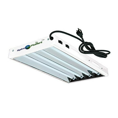 Fluorescent Track Lighting Fixture - Hydroplanet™ T5 2ft 4lamp Fluorescent Ho Bulbs Included for Indoor Horticulture Gardening T5 Grow Lights Fixtures (8 Lam