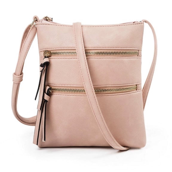 GASTROPOD 2026 New Crossbody Purses for Women,Stylish Pocket Design Purses for Women Crossbody Bag,Dual Zipper Closure Large Capacity Storage Women'S Crossbody Handbags,Pink