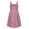 thumbnail image 4 of Arshiner Girls Sundress Button Design Summer Casual Dresses Sleeveless Dresses, 4 of 5