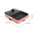 TUMALL Hot Pot W/Grill 1200W Dual Temperature Control Nonstick Coating
