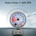 thumbnail image 4 of Universal Car Tachometer Gauge - 3.75'' Silver with Blue Inter Shift Light, 0-8000 RPM Range, 4 of 7