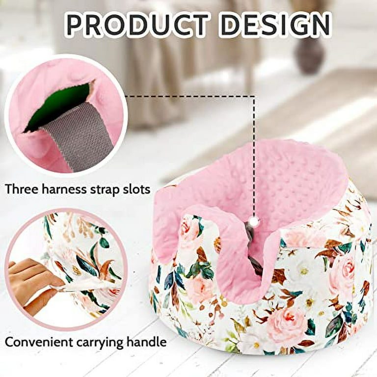 DILIMI Minky Seat Cover Compatible with Bumbo Seat Removable Ultra Soft Comfortable Warm Seat Slipcover for Baby Girl and Boy Pink Flower Walmart