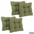 thumbnail image 4 of 19-inch Squared Microsuede Tufted Dining Chair Cushion (Set of Four) - Hunter Green, 4 of 7
