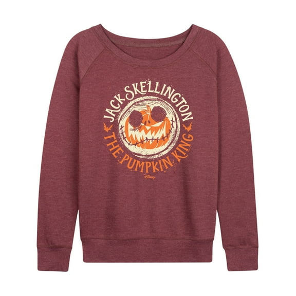 The Nightmare Before Christmas - Jack Skellington Pumpkin King - Women's Lightweight French Terry Long Sleeve Shirt