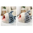 thumbnail image 2 of Maison pour Animaux de Compagnie Lit Canapé Extérieur Mignon pour Chat Chien Coussin Chaud Semi-Fermé Bleu P, 2 of 9
