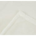 thumbnail image 5 of Ivory Cream Off-White, 90x90 inch Velvety Soft Classic Solid Plush Fleece Throw Blanket, 5 of 5