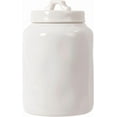 thumbnail image 2 of czcpp-Ceramic Flour Jar, Modern Rae Dunn Farmhouse Design with "FLOUR" Wording, Kitchen Decor and Organization, Airtight Food Storage Container for Flour Storage, 9.5" H x 3.94" D, White, 2 of 4