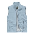 thumbnail image 3 of Men's Windproof Lightweight Golf Vest Outerwear with Pockets, Softshell Sleeveless Jacket for Running Hiking Sports, M, 3 of 9