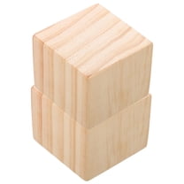 SEWACC 2Pcs Furniture Risers Khaki Rectangular Wood Bed Lift for Home Use