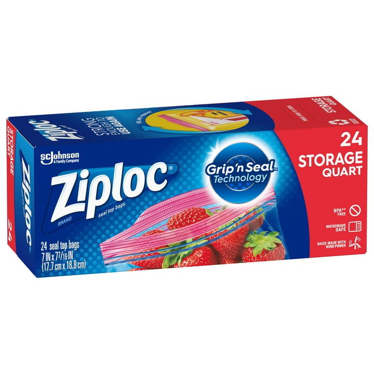 Ziploc Storage Quart Bags : Target