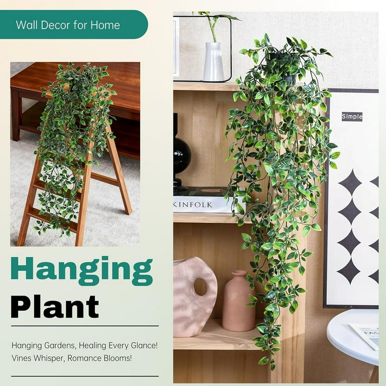 34'' Fake Hanging Plants Artificial Potted Plants Indoor and Outdoor for  Office Living Room Bathroom Wall Shelf Decor (1Pack) - Walmart.com