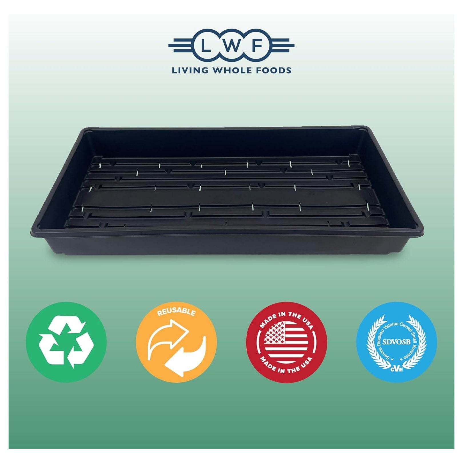 Plant Growing Trays with Drain Holes XYT 20x10-Inch for Seed Starter Microgreens Gardening 10 Pack