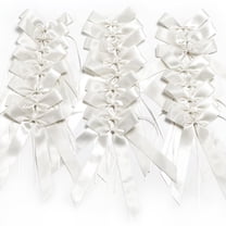 LOLIPPYY 25pcs White Chair Bows for Decorations and Hampers Decoration