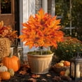 thumbnail image 6 of Artificial Fall Maple Leaf Tree Stake 27in - Faux Autumn Plant for Garden, Yard, Patio, Front Porch, Outdoor Halloween Thanksgiving Decor, 6 of 8