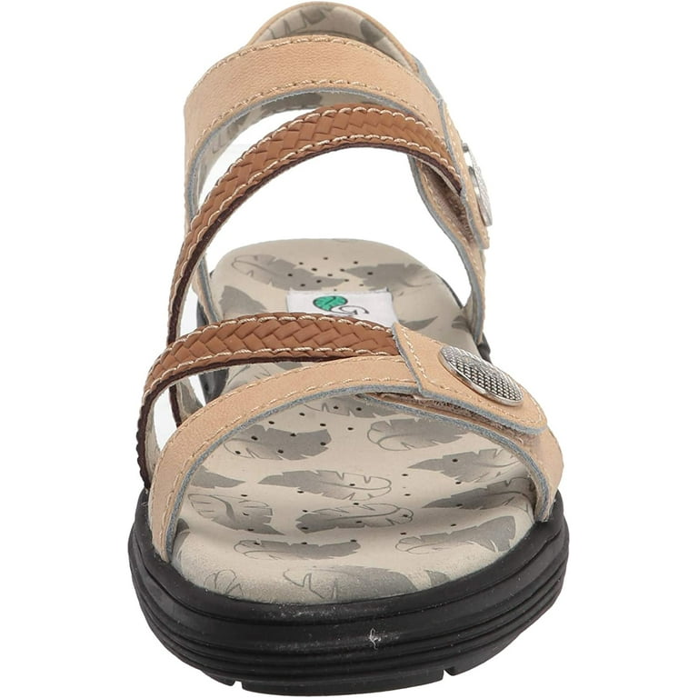Greenleaf Women's Unity Spikeless Golf Sandals Tan Medium