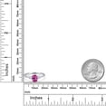 thumbnail image 6 of Gem Stone King 14K White Gold Pink Created Sapphire and White Zirconia Engagement Ring for Women | 1.12 Cttw | Oval 7X5MM | Gemstone September Birthstone | Size 5, 6 of 6