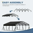 thumbnail image 6 of ESIMOTE 20x20ft Metal Carport, Garage with Updated Metal Frame Structure, Galvanized Steel Roof and Enhanced Base Canopy, Metal Garage Car Shelter Shade for Car, Boats and Truck, 6 of 6