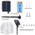 thumbnail image 6 of Solar String Lights Outdoor Rope Lights, 39ft 8 Modes 100 LED Solar Garden Lights Waterproof Tube Light with Remote for Home Wedding Christmas Party Decorations (Cold White), 6 of 12