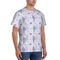 thumbnail image 5 of Rocae Stripes and Sprigs of Lavender for Men's Moisture-Wicking Crew Tee - T-Shirt for Sports, Outdoor Activities, and Casual Wear3X-Large, 5 of 9