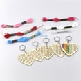 thumbnail image 3 of Llavero de madera Bordado Set Colgante DIY Artes y artesanías para mochila Bolsa Purse Llavero Kits Plantillas Principiantes Inevent HA012700-00, 3 of 7