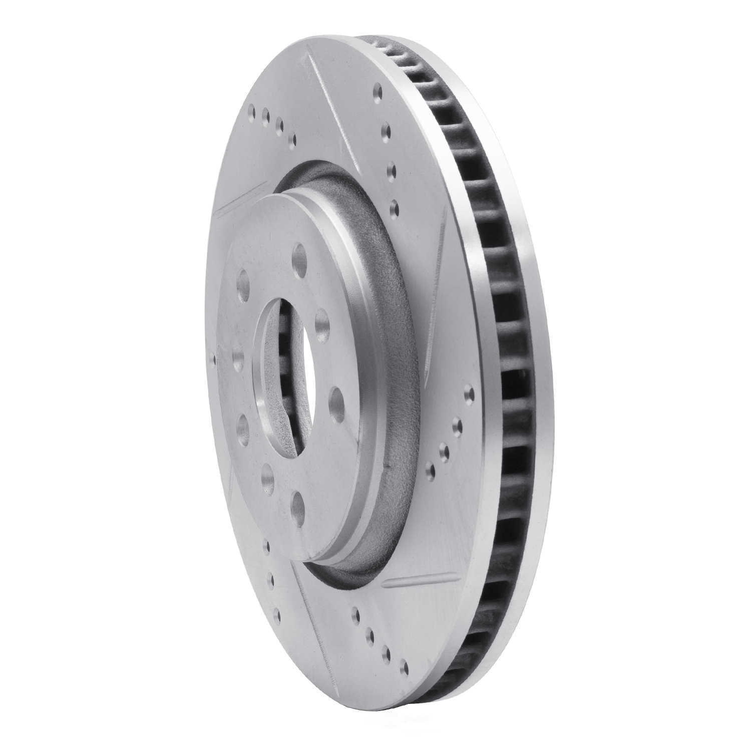 Dynamic Friction Company 631-52024R DFC Brake Rotor - Drilled And Slotted - Silver