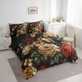 thumbnail image 3 of Homewish Boys Girls Chic Floral Flowers Bedding Comforter Set 7-Piece,Exotic Style King Bedding Sets,Vintage Aesthetic Ultra Soft Bed Sheets,Super Cozy Room Decor,Reversible, 3 of 8