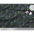 thumbnail image 2 of Soimoi Cotton Duck Fabric Leaves & Aster Floral Printed Fabric 1 Yard 42 Inch Wide, 2 of 3