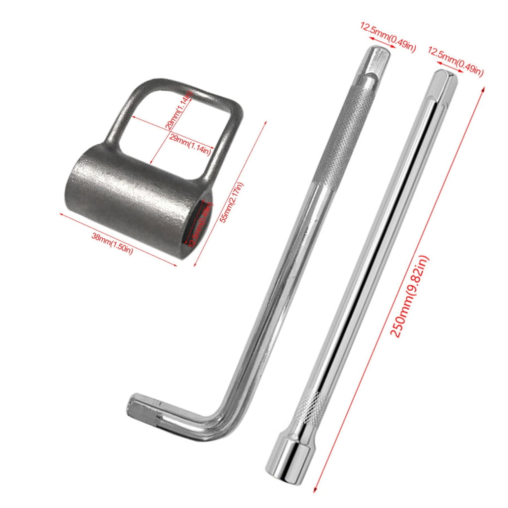 Set of 3 Compact Faucet Removal Tool Kit Featuring Soild Steel Construction And Ergonomic Extension Rod Design