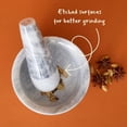 thumbnail image 5 of Kitchen Utensils & Gadgets, Seasoning & Spice Tools, Mortar Pestle Set, Grinder for Spices and Herbs, Kitchen Countertop, Small Spaces, Aesthetic, Sturdy, Round, 5" Wide, Gray White Marble Stone, 5 of 9