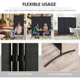thumbnail image 5 of HOMCOM 3-Panel Room Divider Folding Privacy Screen Separator Partition Wall for Indoor Bedroom Office 100" x 72" Black, 5 of 9