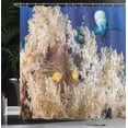 thumbnail image 4 of Ambesonne Underwater Fish Shower Curtain, Ocean Nautical, 69"Wx84"L, Blue Cream, 4 of 5